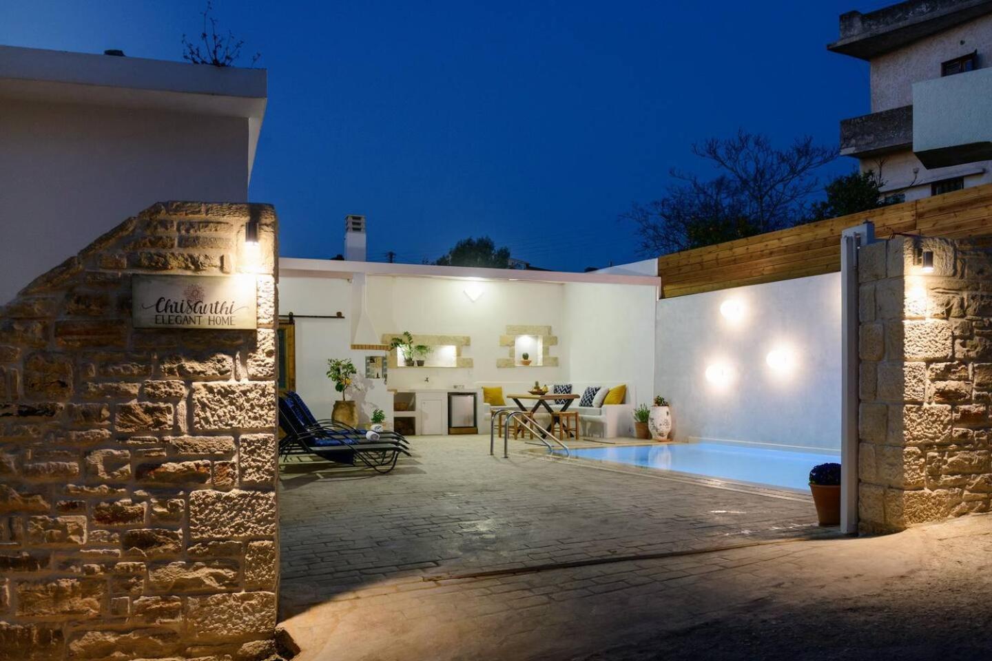Chrisanthi Elegant Villa Pitsidia Zewnętrze zdjęcie